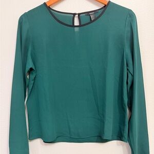 Forever 21 Teal Long Sleeve Blouse